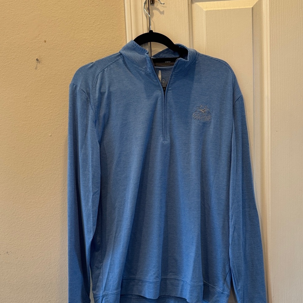 johnnie-O Light Blue Zip-Up Sweater